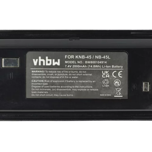 VHBW Radio Akku KNB-45, KNB-45L, KNB-45Li - 2000 mAh 7,4 V Li-Ion