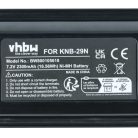 VHBW Rádió Akkumulátor KNB-29A, KNB-29, BPKNB45LI, BPKNB29MHXT-1, BPKNB29MH - 2300 mAh 7,2 V NiMH