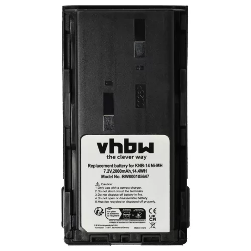 VHBW Radio Akku Bidatong BD-15-L Ersatz - 2000 mAh 7,2 V NiMH