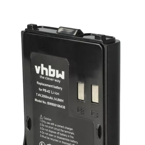 VHBW Radio Battery Kenwood PB-42Li, PB-42L, PB-42 - 2000 mAh 7.4 V Li-Ion