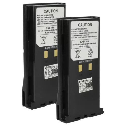 VHBW Radio Akku KNB-52N, KNB-22N, KNB-21N, KNB-17N, KNB-17A, KNB-16A - 2100 mAh 7,2 V NiMH