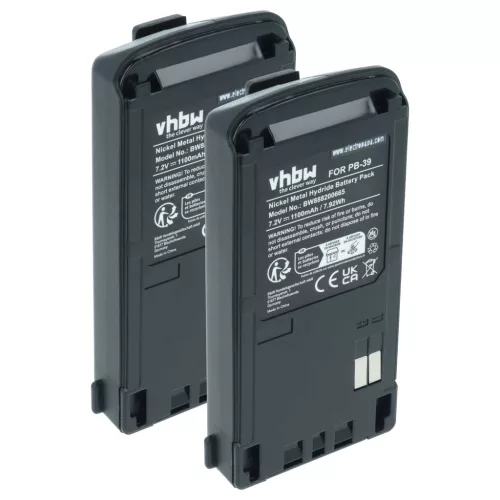 VHBW Radio Battery PB-39H, PB-39, PB-38 - 1100 mAh 7.2 V NiMH
