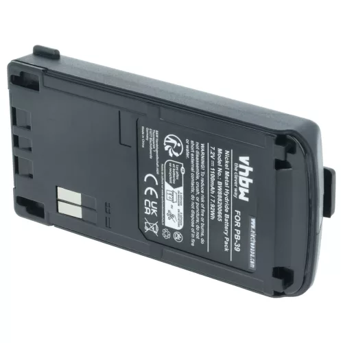VHBW Radio Battery PB-39H, PB-39, PB-38 - 1100 mAh 7.2 V NiMH