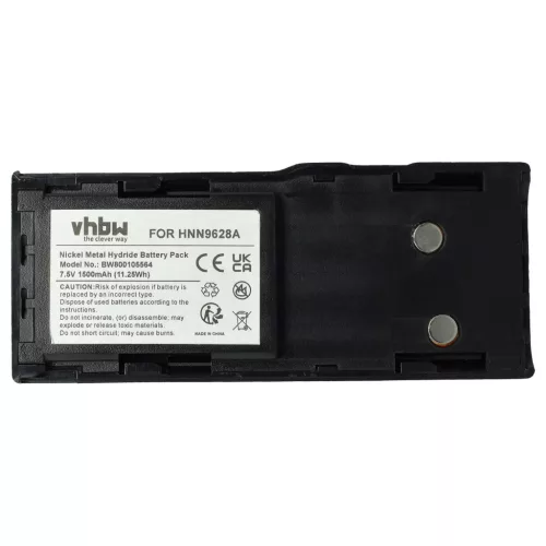 VHBW Rádió Akkumulátor HNN8133C, HNN9628A, HNN8308A, HNN9628 - 1500 mAh 7,5 V NiMH