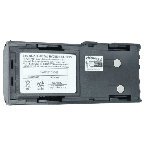 VHBW Rádió Akkumulátor HNN8133C, HNN9628A, HNN8308A, HNN9628 - 2500 mAh 7,5 V NiMH