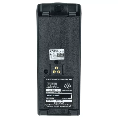 VHBW Radio Akku NTN7143, NTN7143CR, NTN7143B, NTN7143A - 2500 mAh 7,5 V NiMH