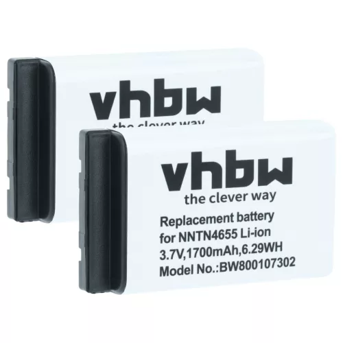 VHBW Radio Akku NNTN6922A, NNTN4655, SNN5705C, NNTN6923A - 1700 mAh 3,7 V Li-Ion