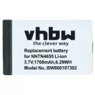 VHBW Radio Akku NNTN6922A, NNTN4655, SNN5705C, NNTN6923A - 1700 mAh 3,7 V Li-Ion