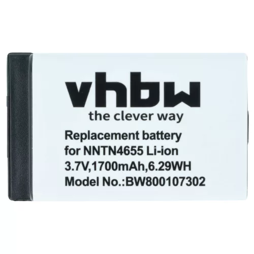 VHBW Radio Akku NNTN6922A, NNTN4655, SNN5705C, NNTN6923A - 1700 mAh 3,7 V Li-Ion