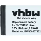 VHBW Radio Akku NNTN6922A, NNTN4655, SNN5705C, NNTN6923A - 1700 mAh 3,7 V Li-Ion