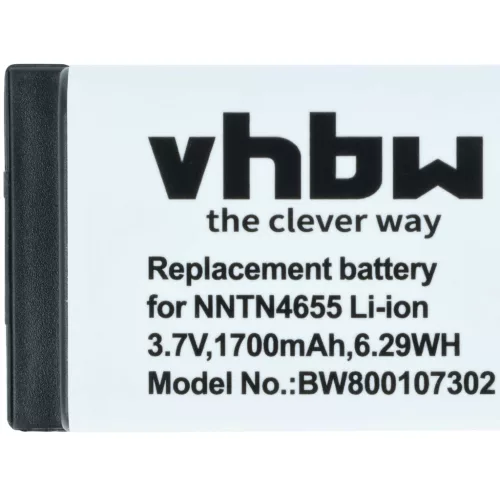 VHBW Radio Akku NNTN6922A, NNTN4655, SNN5705C, NNTN6923A - 1700 mAh 3,7 V Li-Ion