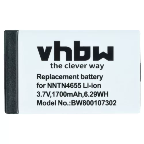 VHBW Radio Akku NNTN6922A, NNTN4655, SNN5705C, NNTN6923A - 1700 mAh 3,7 V Li-Ion