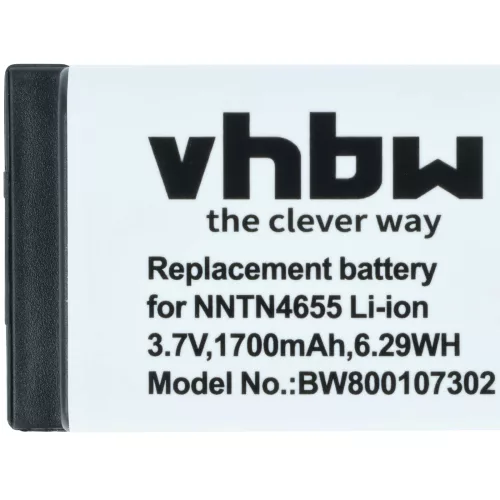 VHBW Radio Akku NNTN6922A, NNTN4655, SNN5705C, NNTN6923A - 1700 mAh 3,7 V Li-Ion