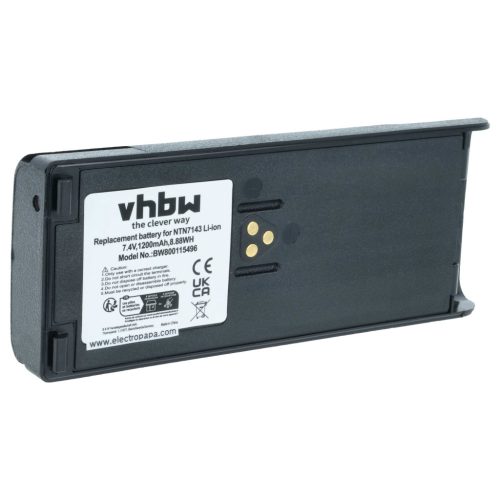 VHBW Rádió Akkumulátor NTN7143A, NTN7143, FuG11b, NTN7143CR, NTN7143B - 1200 mAh 7,4 V Li-Ion
