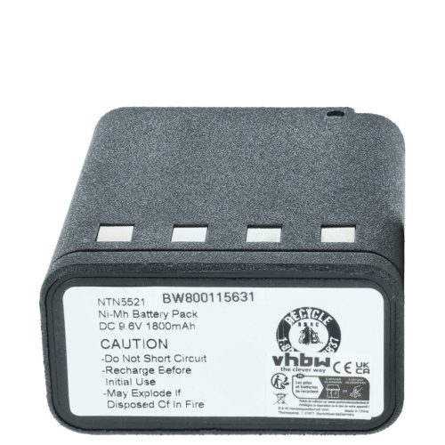 VHBW Rádió Akkumulátor BU32H1-A, BNH-5447TIC - 1800 mAh 9,6 V NiMH