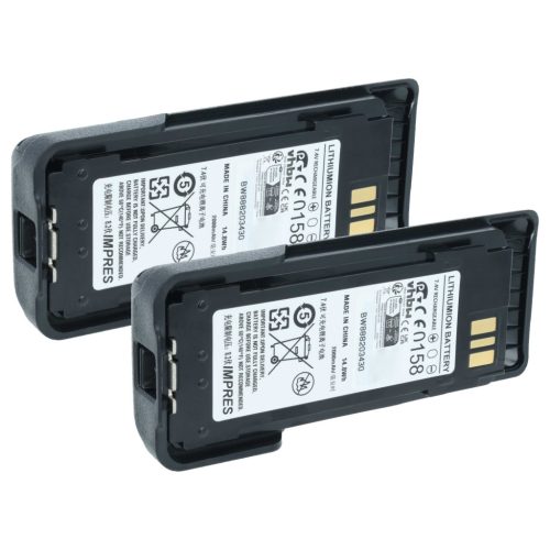 VHBW Rádió Akkumulátor NNTN8359A, NNTN8359, NNTN8359C - 2000 mAh 7,4 V Li-Ion