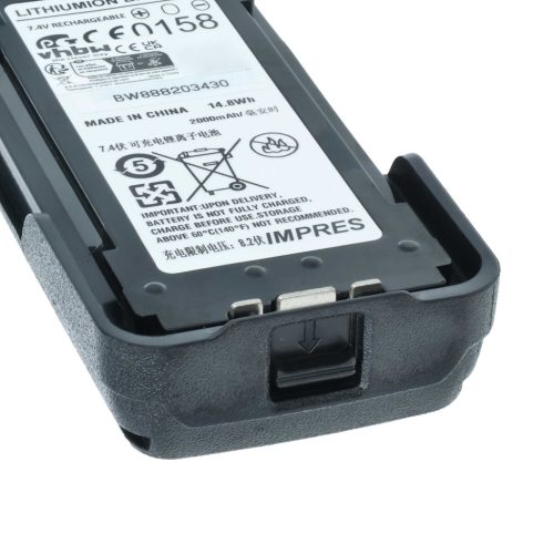 VHBW Rádió Akkumulátor NNTN8359A, NNTN8359, NNTN8359C - 2000 mAh 7,4 V Li-Ion