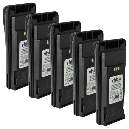 VHBW Radio Battery NNTN4497A, NNTN4497, NNTN4496AR, NNTN4496 - 1400 mAh 7.2 V NiMH