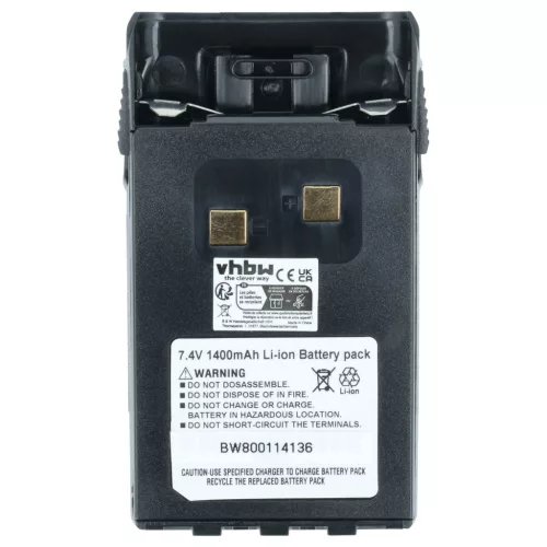 VHBW Radio Battery BLO-004, BLO-007, BLO-001 - 1400 mAh 7.4 V Li-Ion