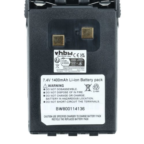 VHBW Radio Akku BLO-004, BLO-007, BLO-001 - 1400 mAh 7,4 V Li-Ion