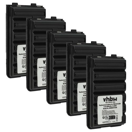 VHBW Radio Battery FNB-64H, FNB-57, FNB-64, FNB-83, AAJ66X001 - 1600 mAh 7.2 V NiMH