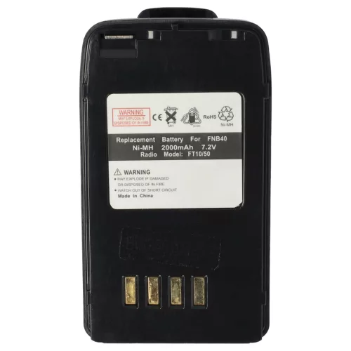 VHBW Radio Battery FNB-V47IS, FNB-V49, FNB-47H, FNB-47, FNB-V47 - 2000 mAh 7.2 V NiMH