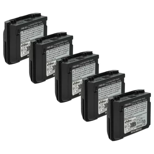 VHBW Radio Battery FNB-V80li, FNB-80Li - 1500 mAh 7.4 V Li-Ion