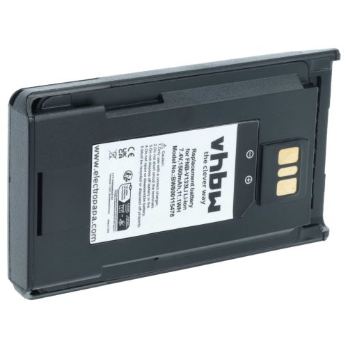 VHBW Rádió Akkumulátor AAJ67X001 - 1500 mAh 7,4 V Li-Ion