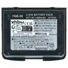 VHBW Radio Battery FNB-58, FNB-80Li, FNB-58Li, FNB-80 - 1400 mAh 7.4 V Li-Ion