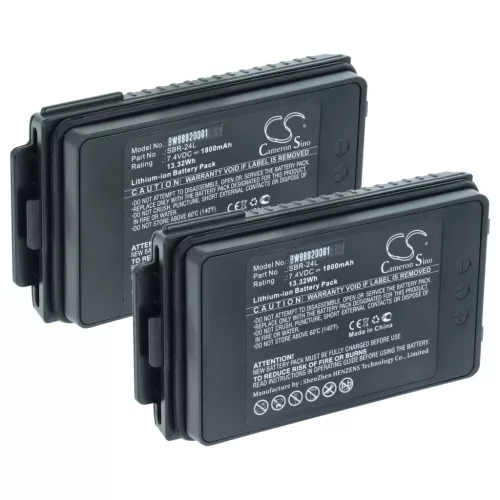 VHBW Radio Akku Yaesu SBR-24L - 1800 mAh 7,4 V Li-Ion