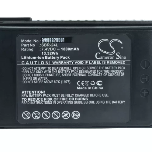 VHBW Radio Akku Yaesu SBR-24L - 1800 mAh 7,4 V Li-Ion