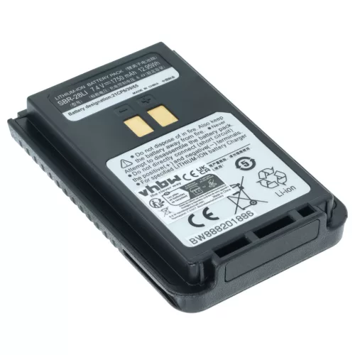 VHBW Radio Battery SBR-26LI, SBR-28, SBR-25LI, SBR-28Li - 1750 mAh 7.4 V Li-Ion