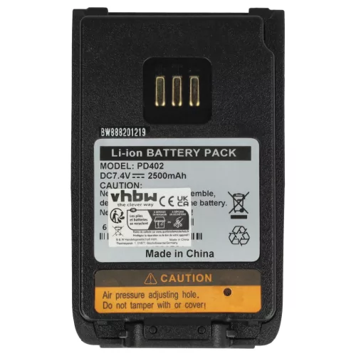 VHBW Radio Akku BL1502, BL2010, BL1504, BL2020-EX, BL2020 - 2500 mAh 7,2 V Li-Ion