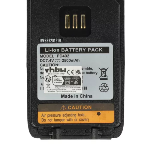 VHBW Radio Akku BL1502, BL2010, BL1504, BL2020-EX, BL2020 - 2500 mAh 7,2 V Li-Ion