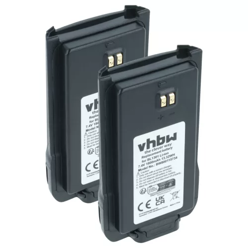 VHBW Radio Akku BL2407, BL1301, BL1719 - 1800 mAh 7,4 V Li-Ion