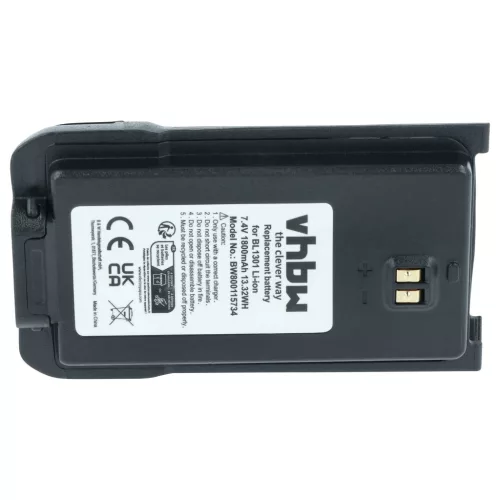 VHBW Radio Akku BL2407, BL1301, BL1719 - 1800 mAh 7,4 V Li-Ion