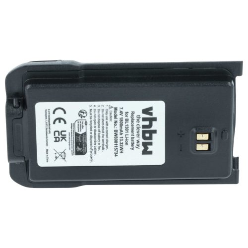 VHBW Radio Akku BL2407, BL1301, BL1719 - 1800 mAh 7,4 V Li-Ion