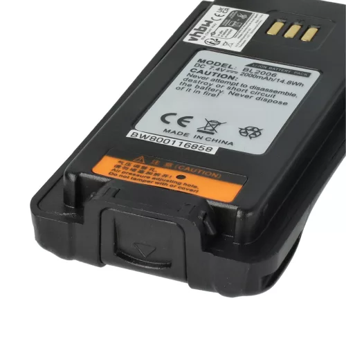 VHBW Radio Battery Hyt BL2006Li, BL2008, BL2006, BL2503 - 2000 mAh 7.4 V Li-Ion