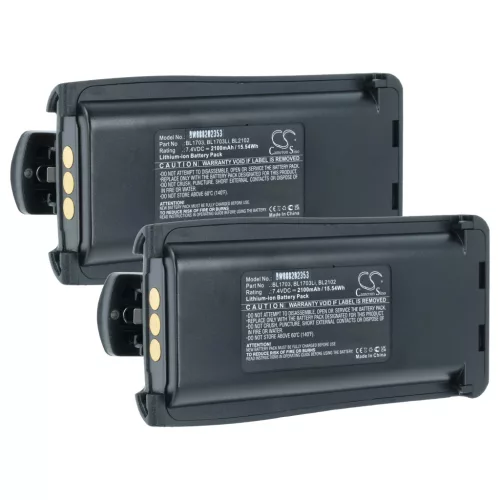 VHBW Radio Akku BL2102, BL1703Li, BL-2102Li, BH1801 - 2100 mAh 7,4 V Li-Ion