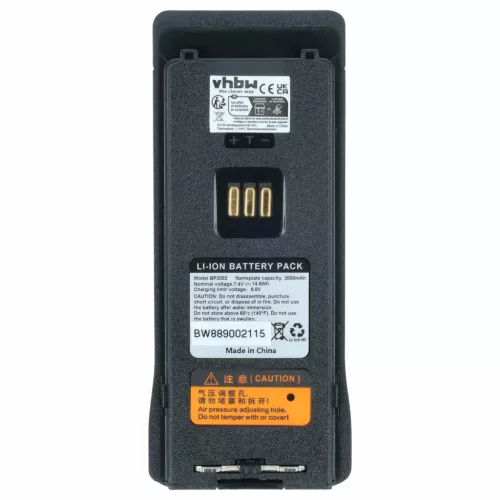 VHBW Radio Battery Hytera BP2002 - 2000 mAh 7.4 V Li-Ion