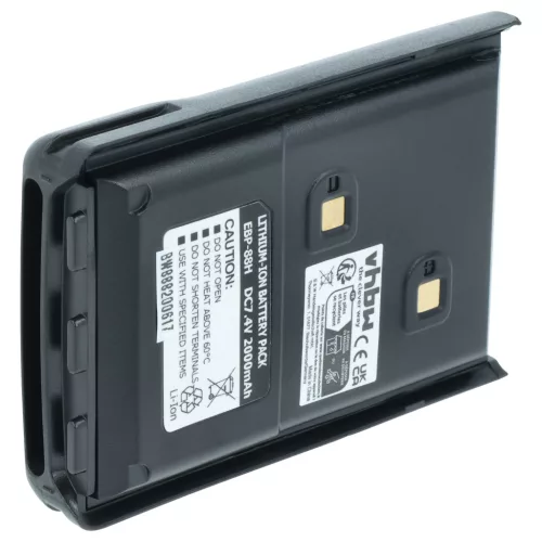 VHBW Radio Akku EBP-88, EBP-88H - 2000 mAh 7,4 V Li-Ion