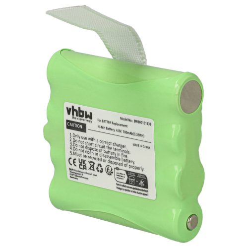 VHBW Radio Battery BATT6R, BATT-6R - 700 mAh 4.8 V NiMH