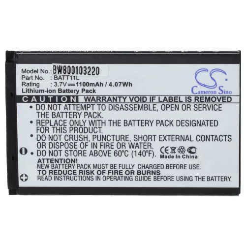 VHBW Videokamera Akku BATT11L - 1100 mAh 3,7 V Li-Ion