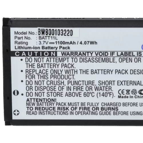 VHBW Videokamera Akku BATT11L - 1100 mAh 3,7 V Li-Ion