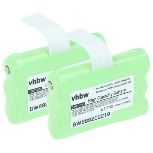 VHBW Radio Battery AVP14, BATT3R - 700 mAh 3.6 V NiMH