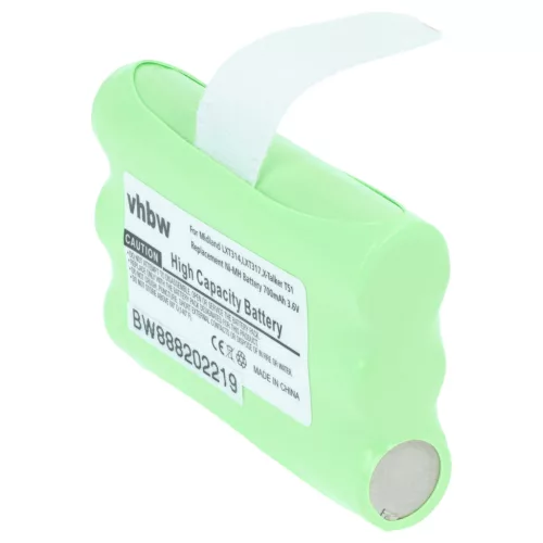 VHBW Radio Battery AVP14, BATT3R - 700 mAh 3.6 V NiMH