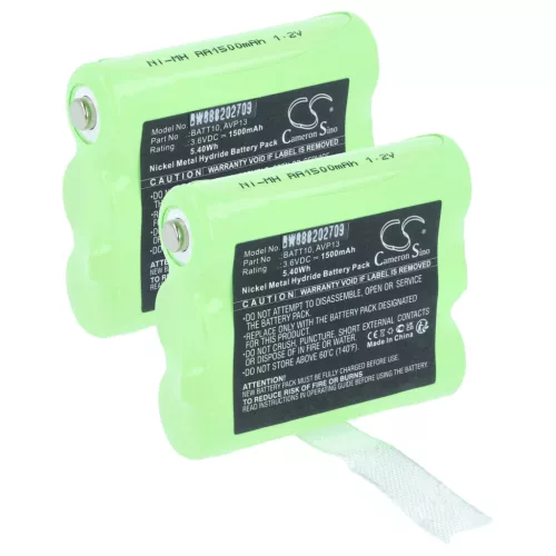 VHBW Radio Akku PB-X7, BATT10, AVP13 - 1500 mAh 3,6 V NiMH