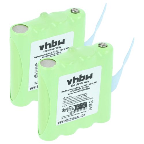 VHBW Radio Battery BATT8R, KEBT072A, KEBT-072-A - 600 mAh 4.8 V NiMH