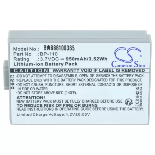 VHBW Videokamera Akku Canon BP-110 - 950 mAh 3,7 V Li-Ion