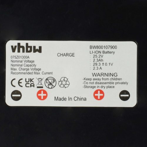 VHBW Battery Ambrogio l50, Stiga Autoclip 225s, 230s, 223 - 2300 mAh 25.2 V Li-Ion